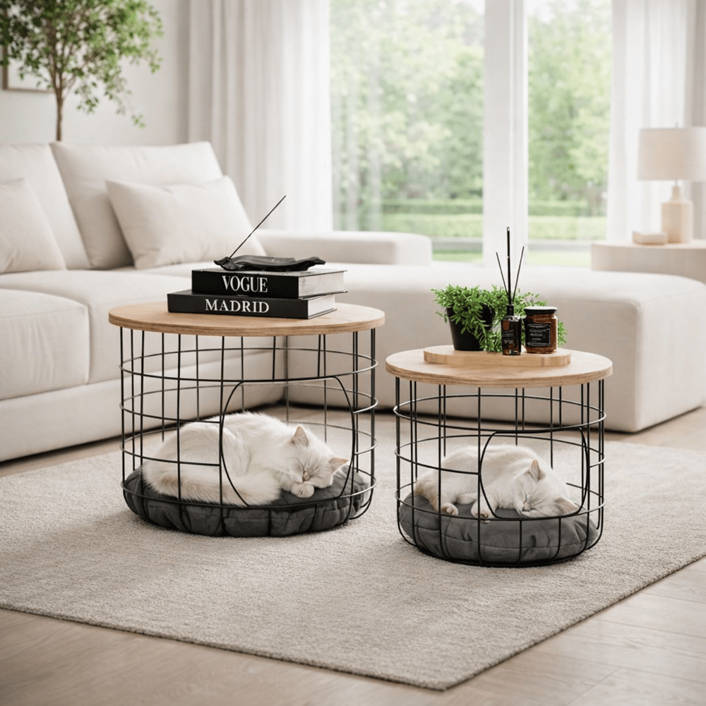 Miyuva Modern Kedi Yuvalı Sehpa