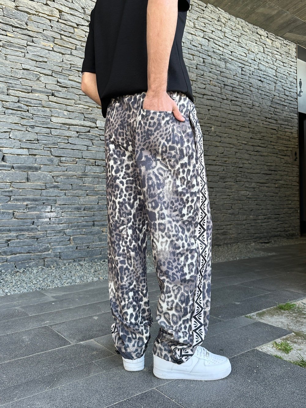 2M AÇIK LEOPAR BAGGY PANTOLON