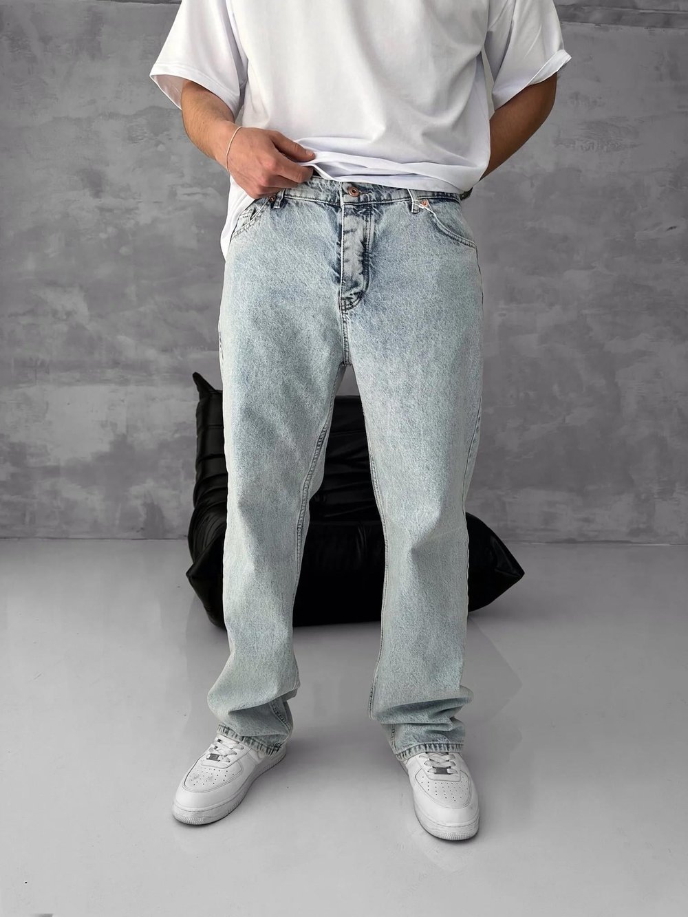 Baggy Pantolon Açık Kot