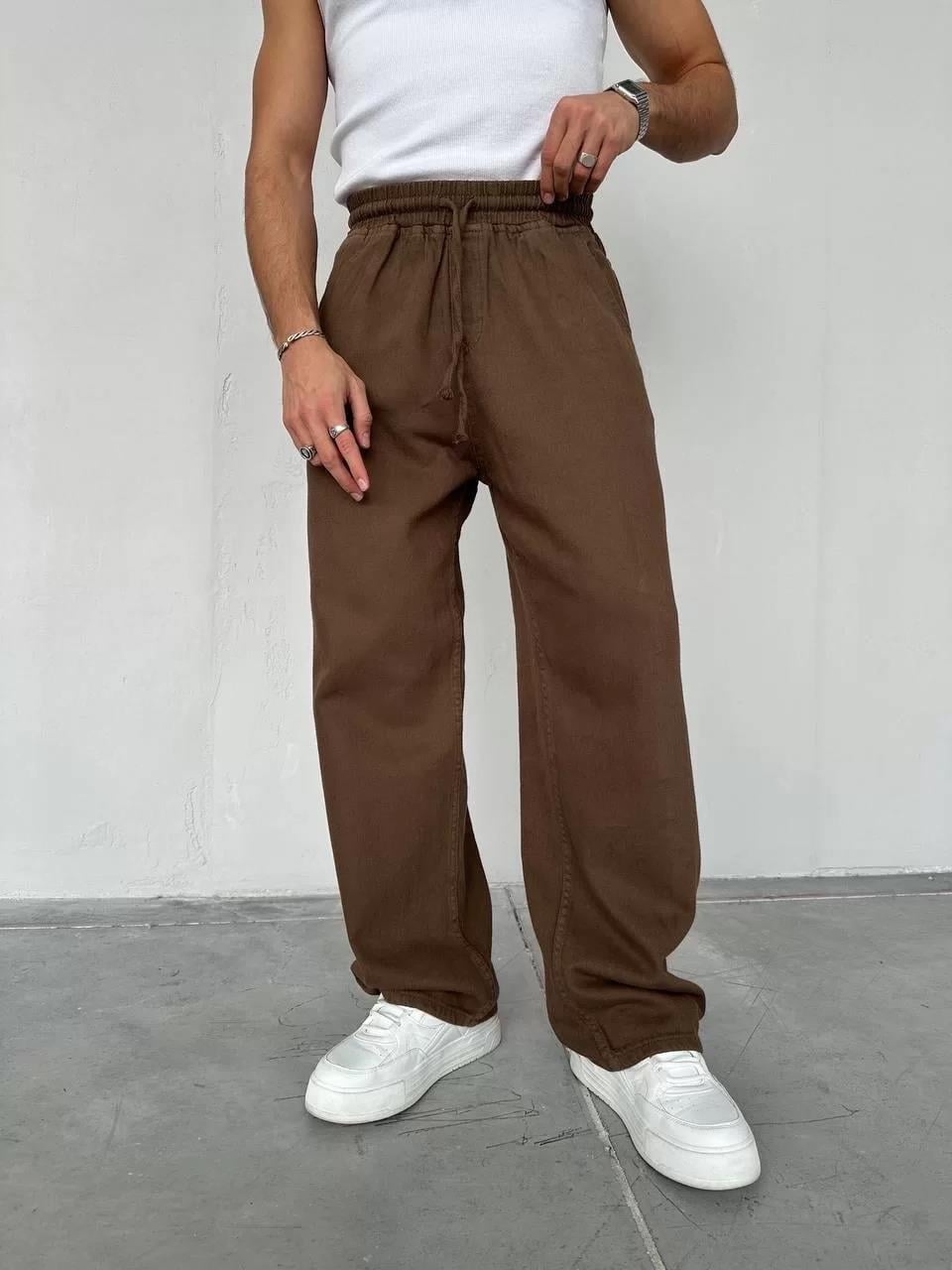 Kahve Gabardin Baggy Pantolon