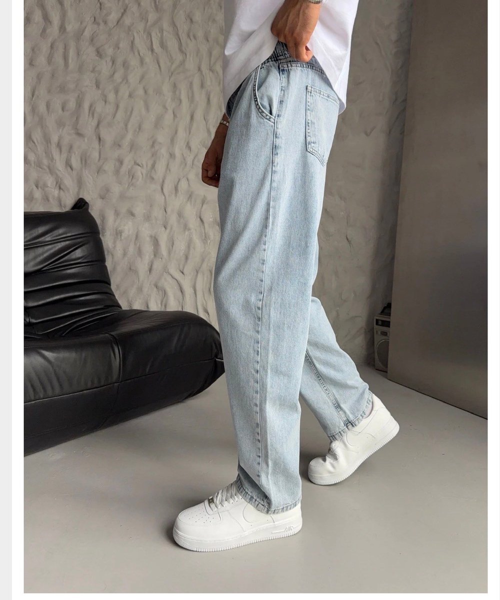 BELİ LASTİKLİ KOT PANTOLON