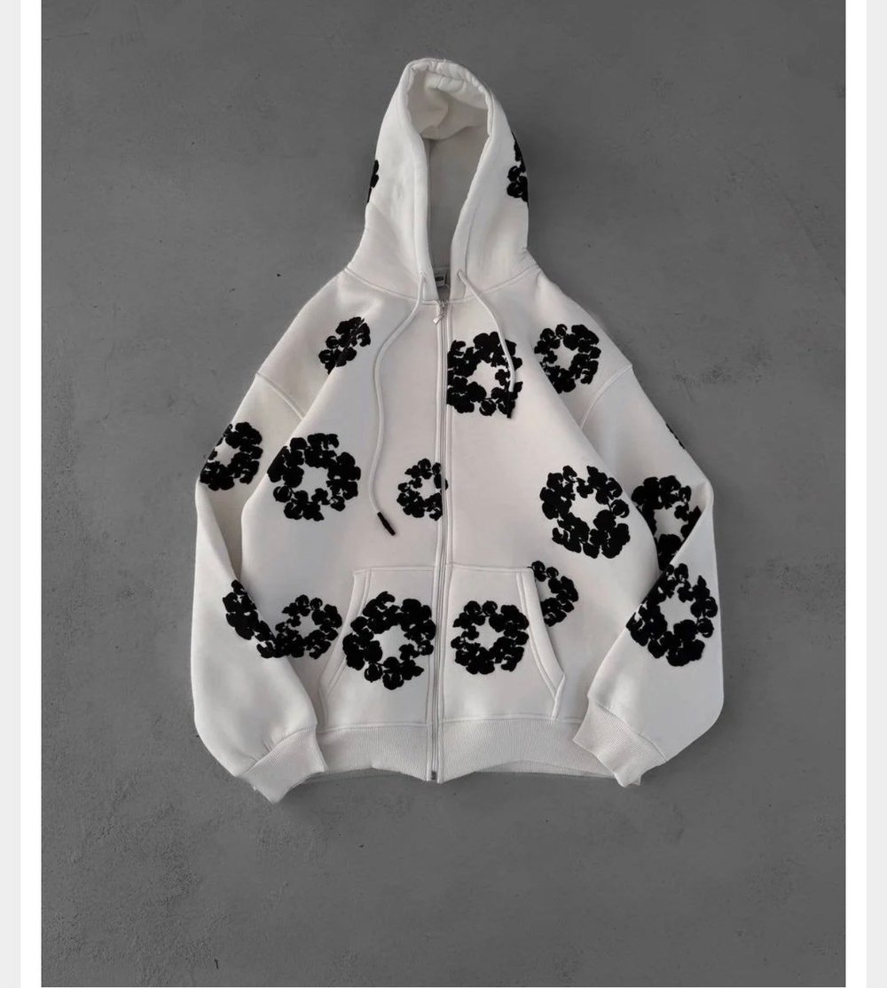 BEYAZ DENİM TEARS HIRKA