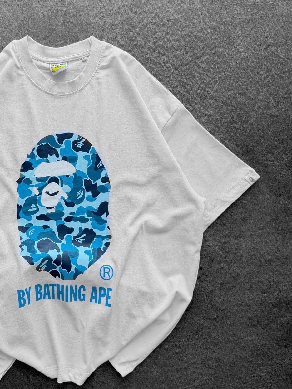 BEYAZ MAVİ BAPE TSHİRT