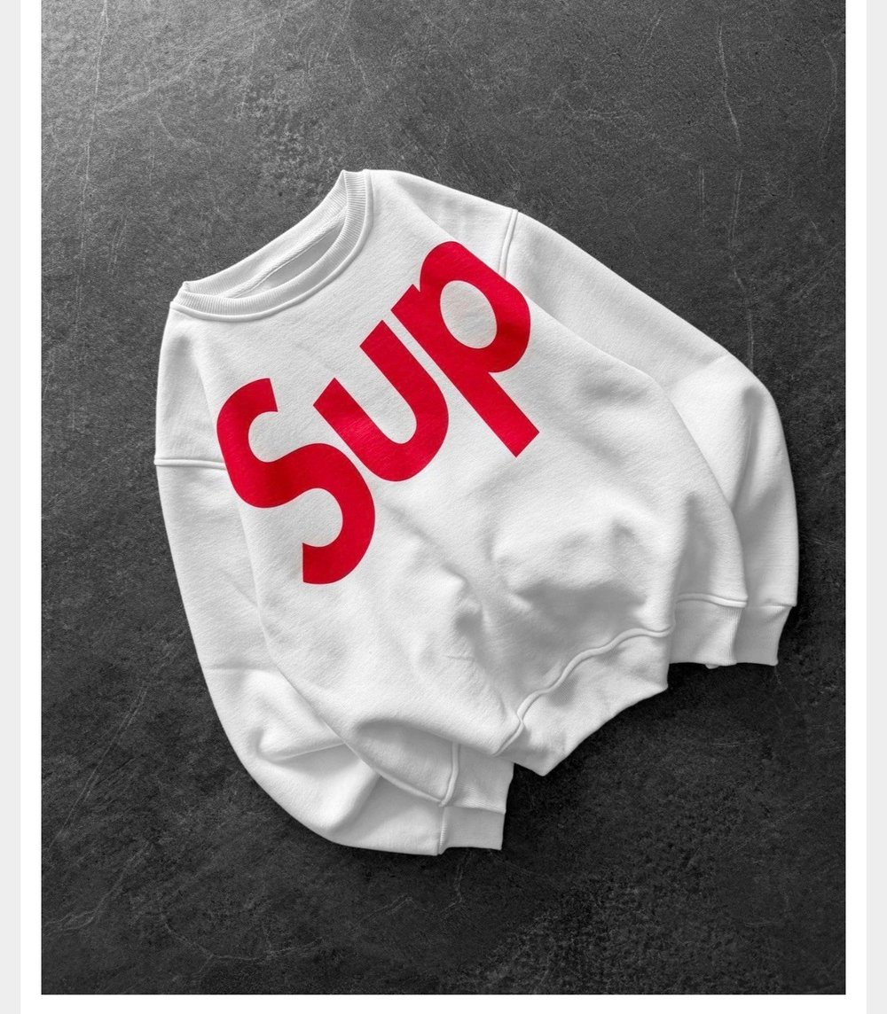 BEYAZ YARIM SUPREME SWEAT