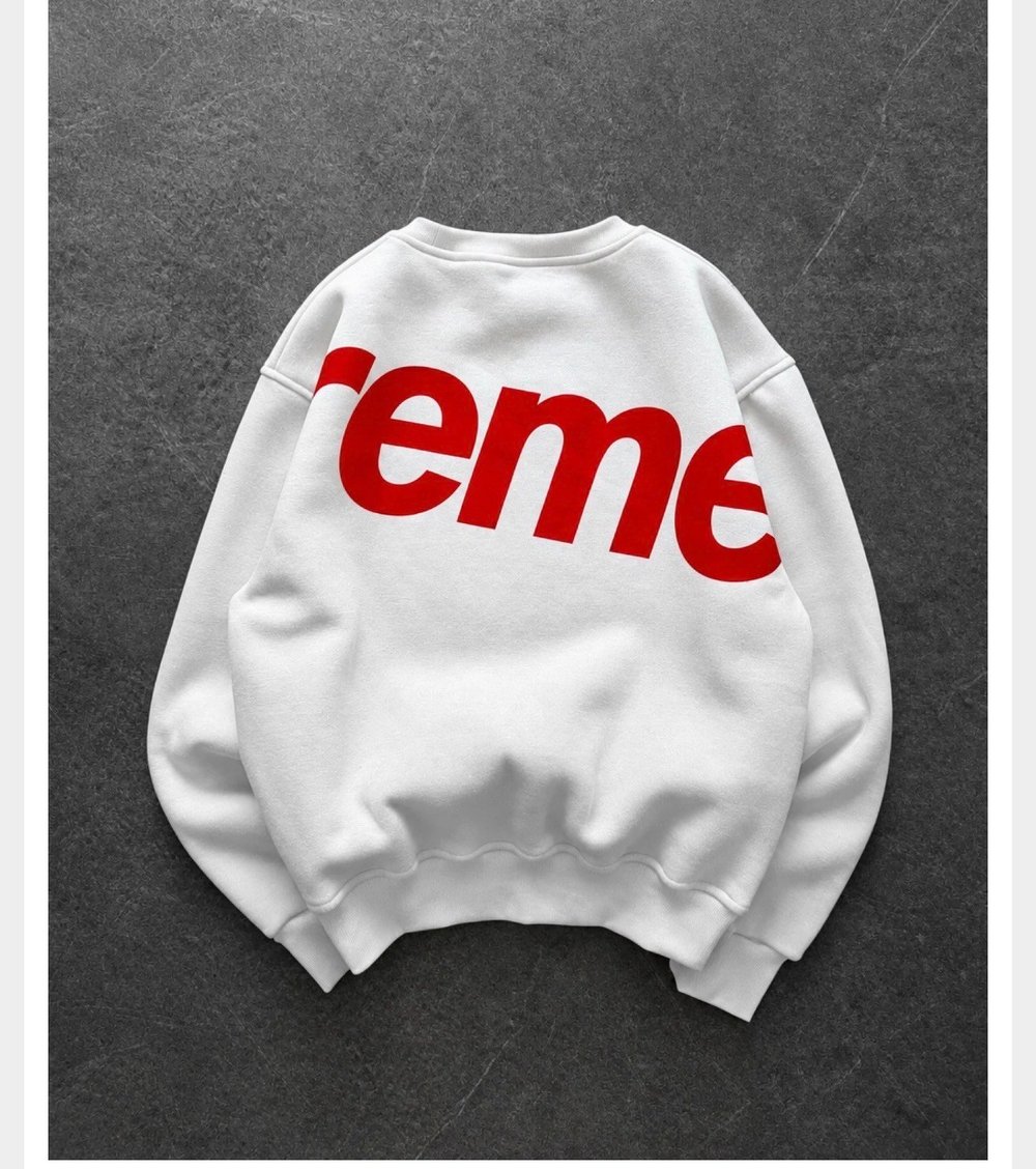 BEYAZ YARIM SUPREME SWEAT