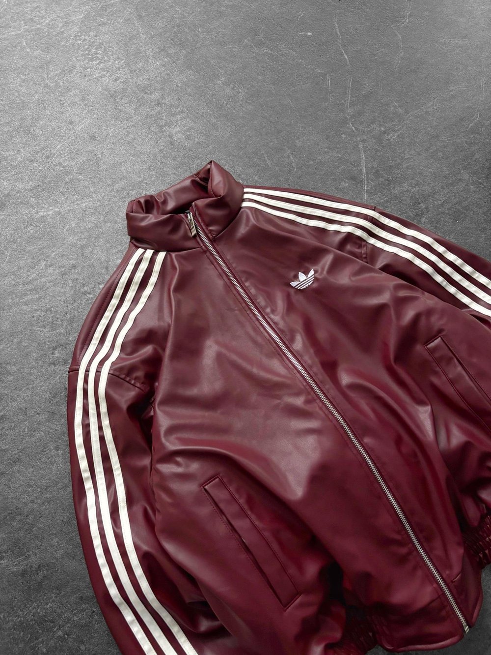 Bordo Adidas Deri Ceket