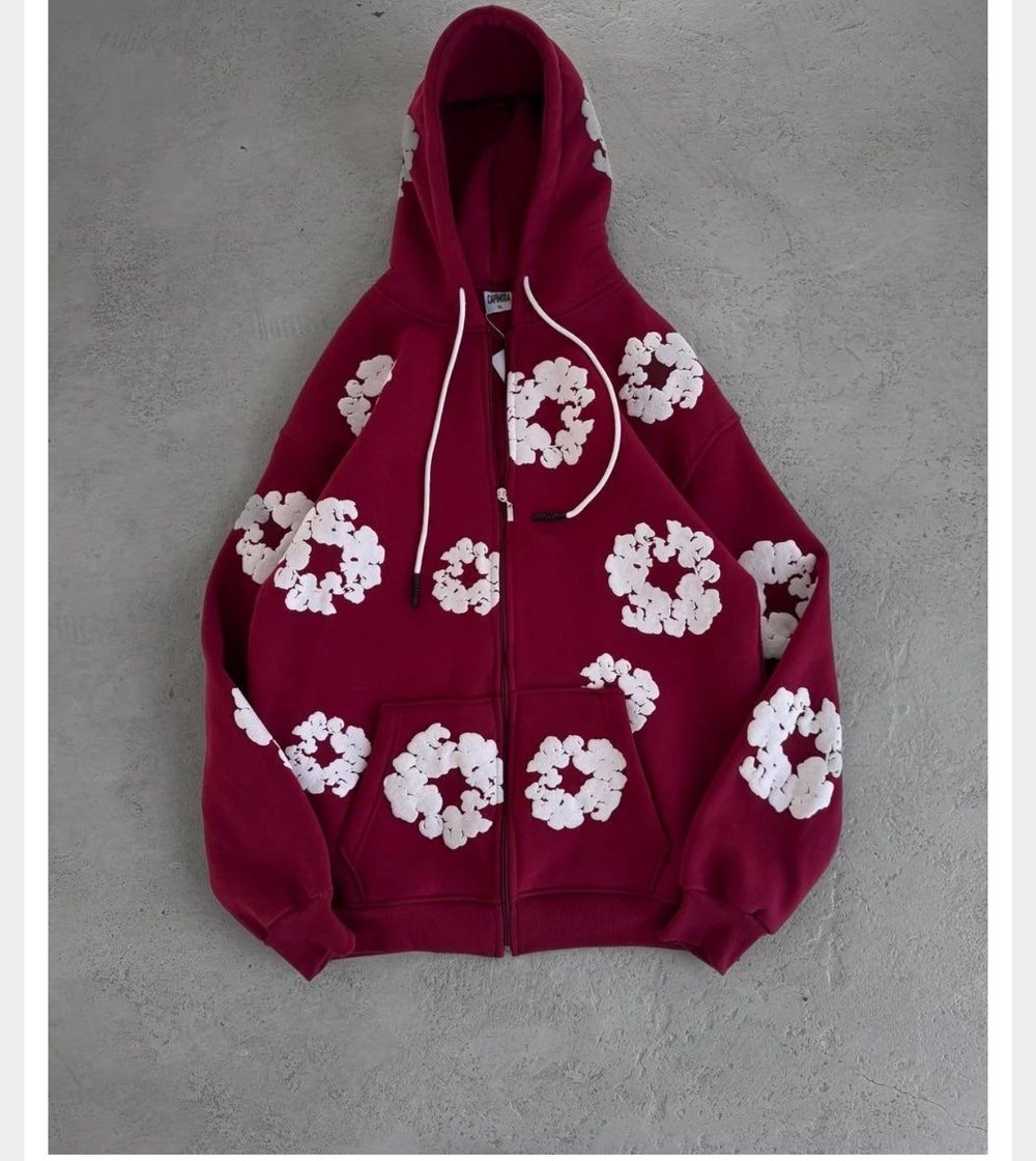 BORDO DENİM TEARS HIRKA