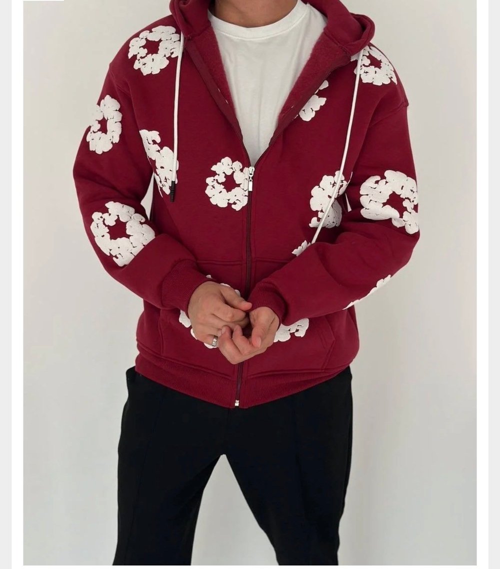 BORDO DENİM TEARS HIRKA