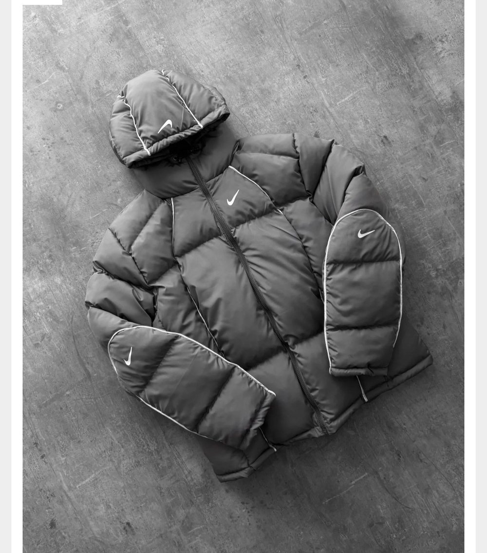 Gri Biyeli Nike Mont