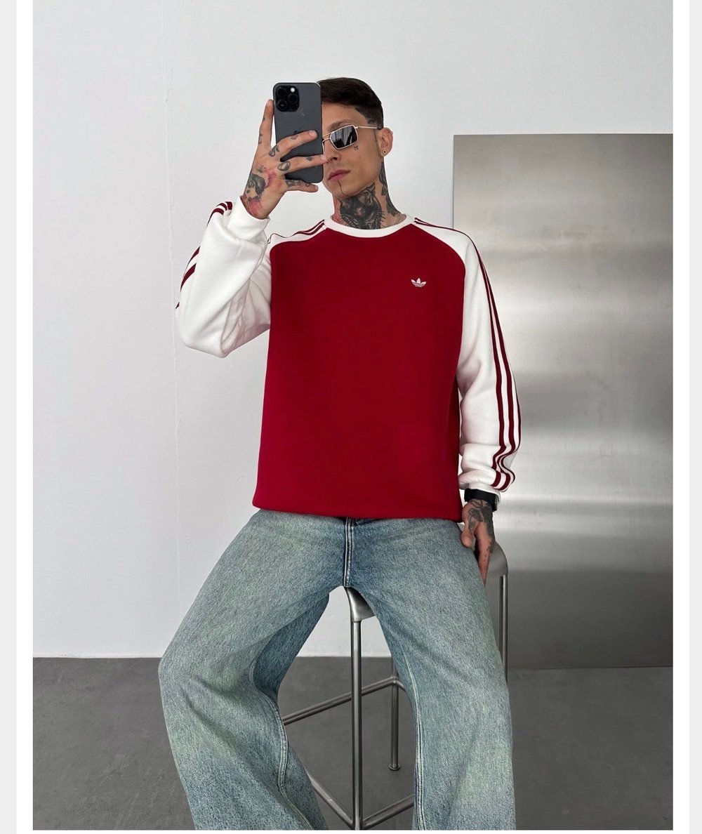 KIRMIZI GÖVDE ADİDAS SWEAT
