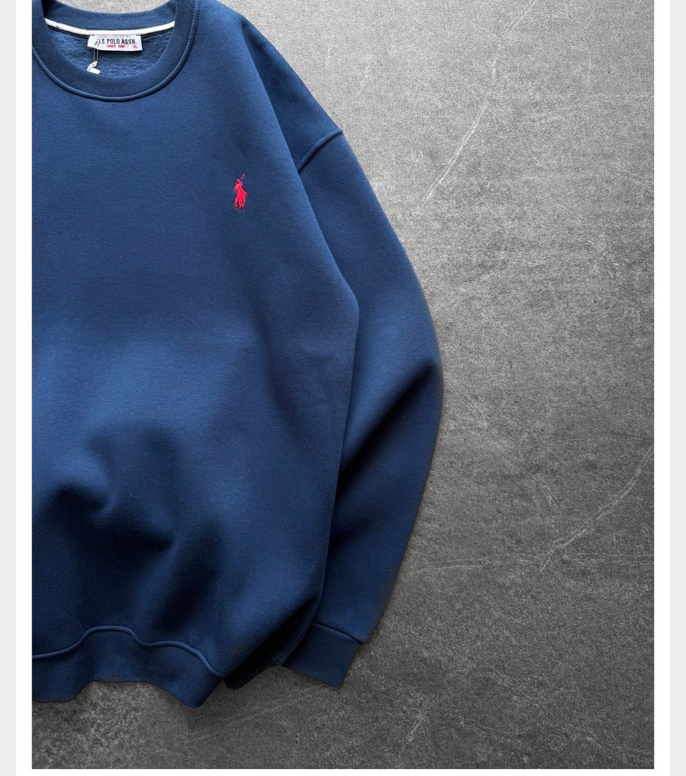 LACİVERT BASİC POLO SWEAT