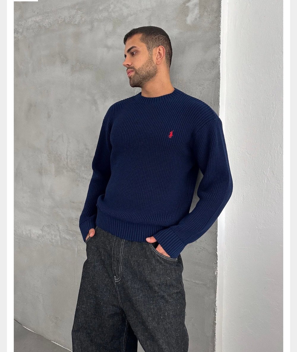 LACİVERT POLO TRİKO KAZAK