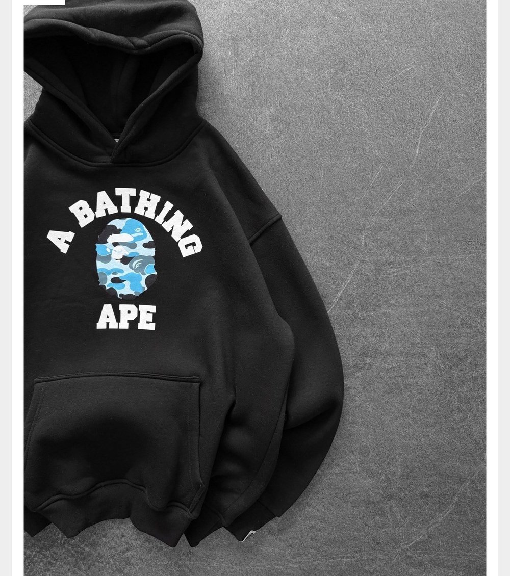 MAVİ BASKI SİYAH BAPE SWEAT