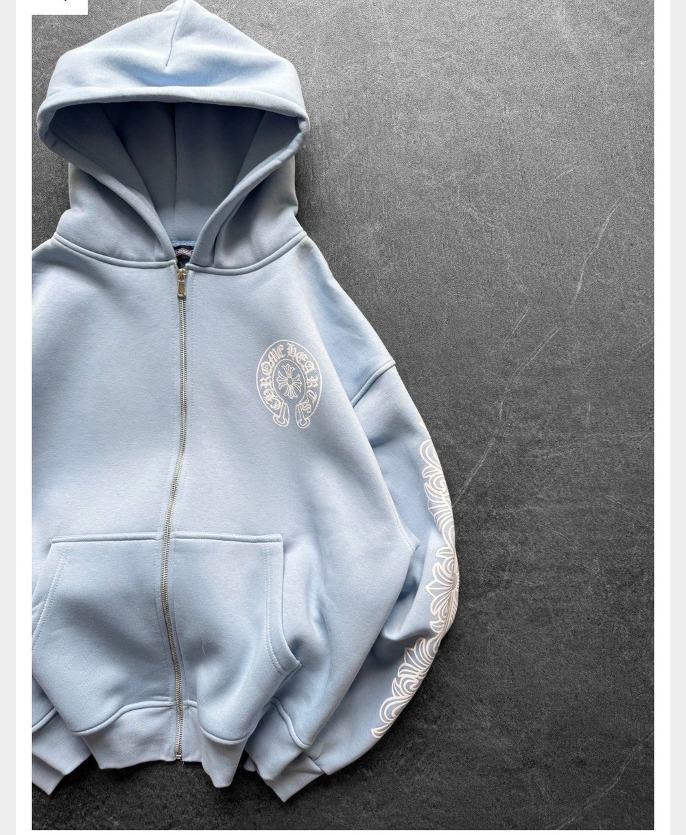 MAVİ CHROME HEARTS HIRKA
