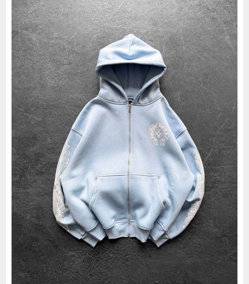 MAVİ CHROME HEARTS HIRKA