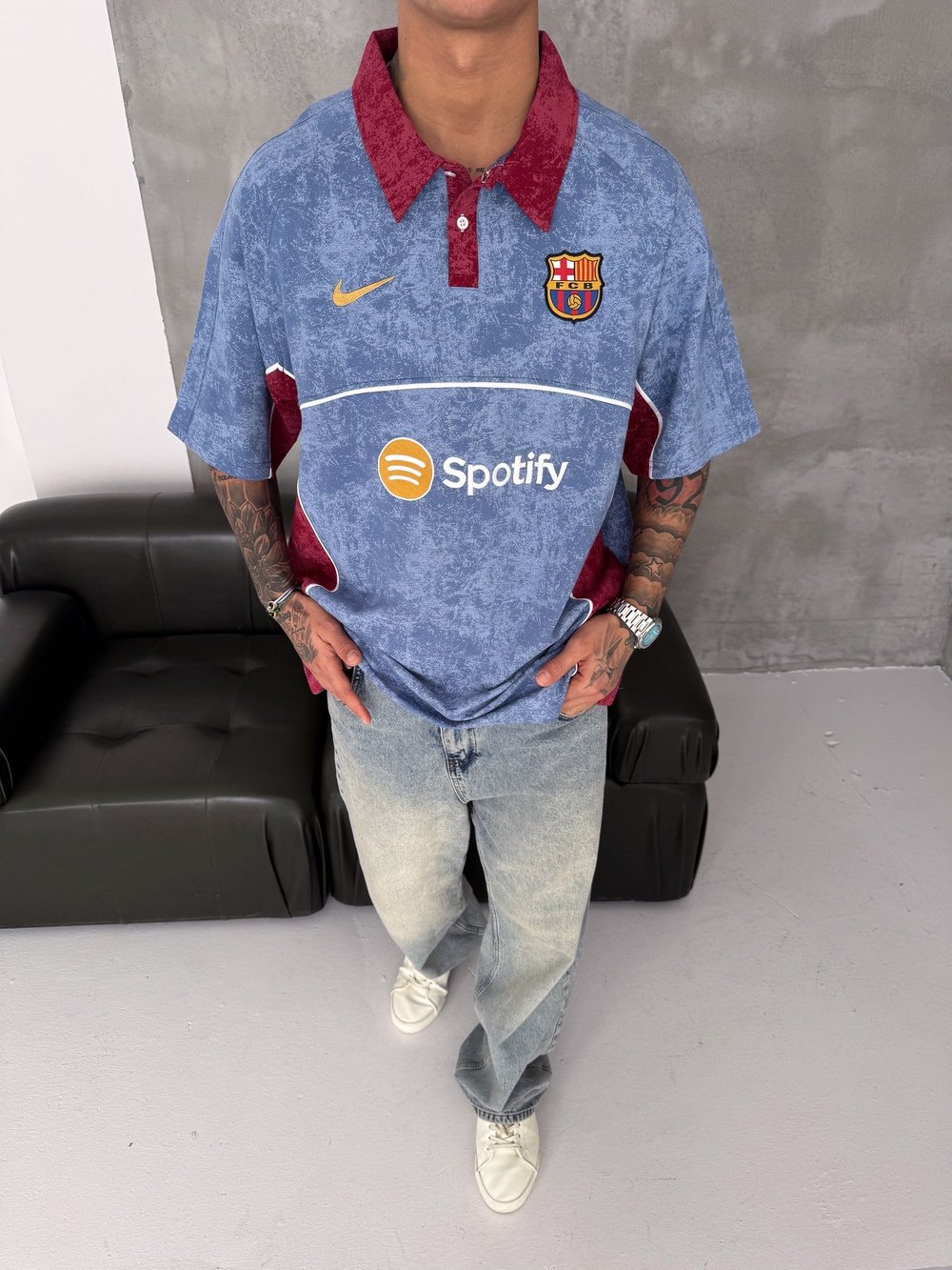 MAVİ ÇOK YIKAMA BARCELONA TSHİRT
