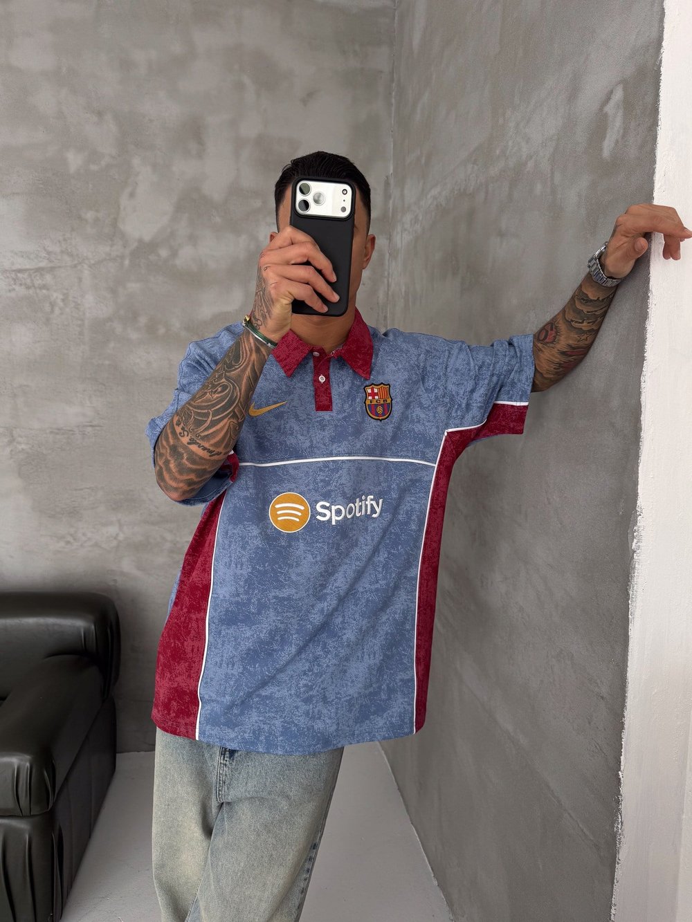 MAVİ ÇOK YIKAMA BARCELONA TSHİRT