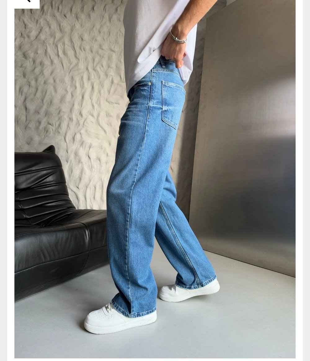 MAVİ LOOSE-FİT PANTOLON