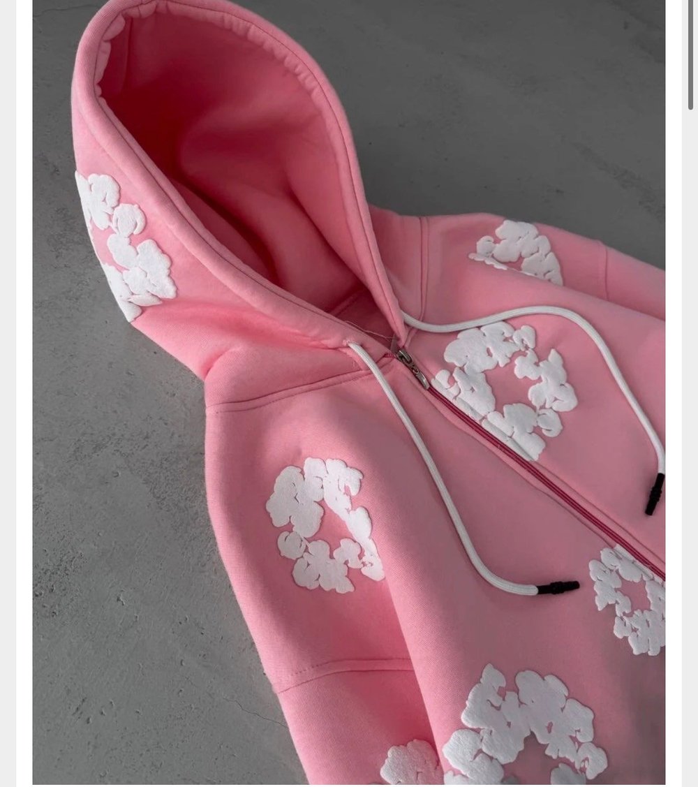 PEMBE DENİM TEARS HIRKA