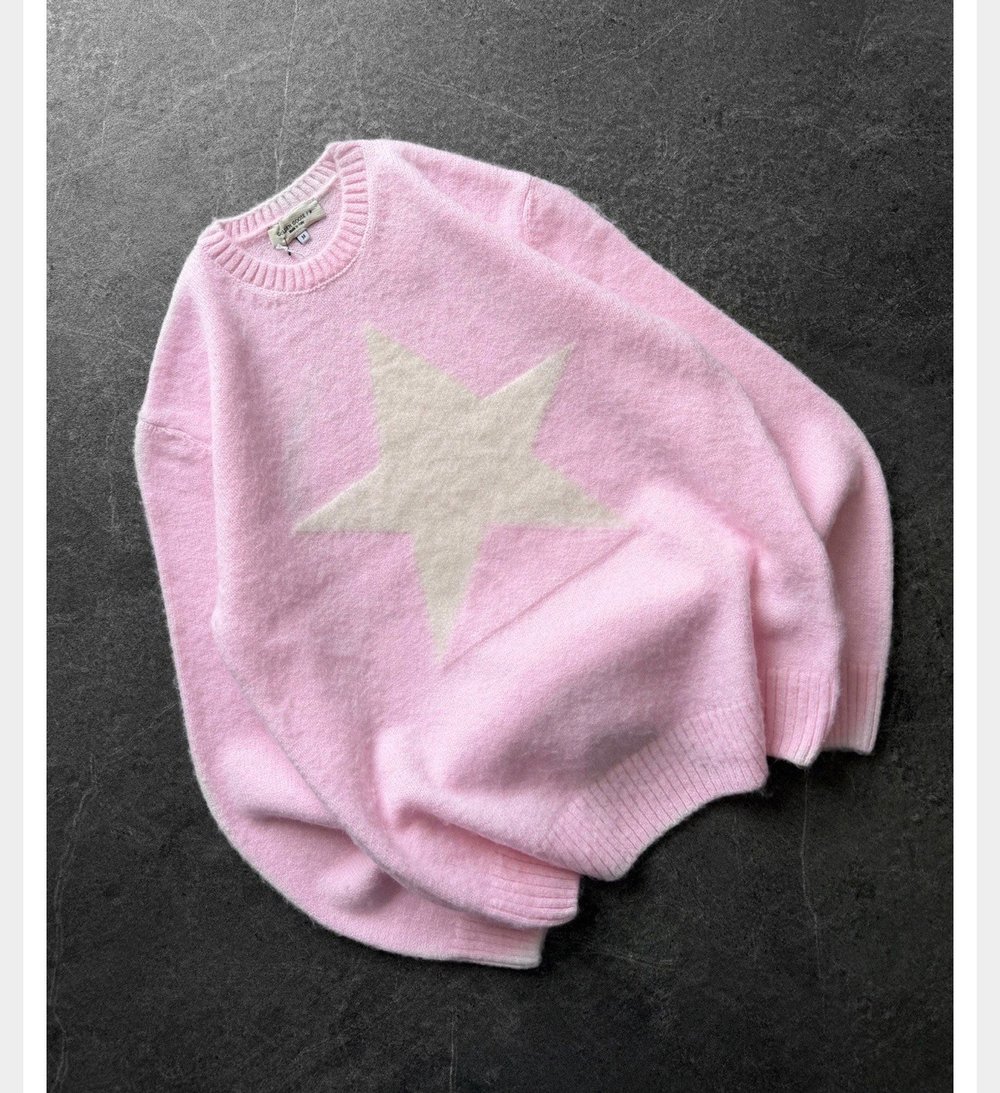 PEMBE GOOSE SAKALLI TRİKO KAZAK