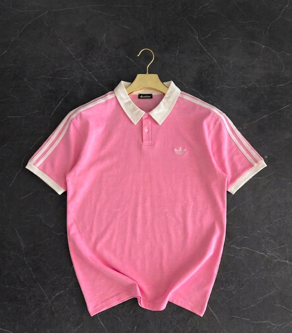 PEMBE POLO YAKA ADİDAS TSHİRT