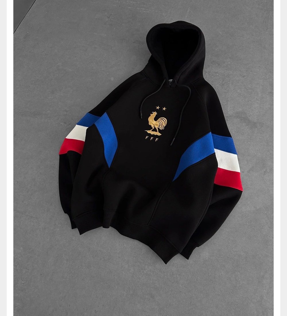 SİYAH KAPŞON FRANSA SWEAT