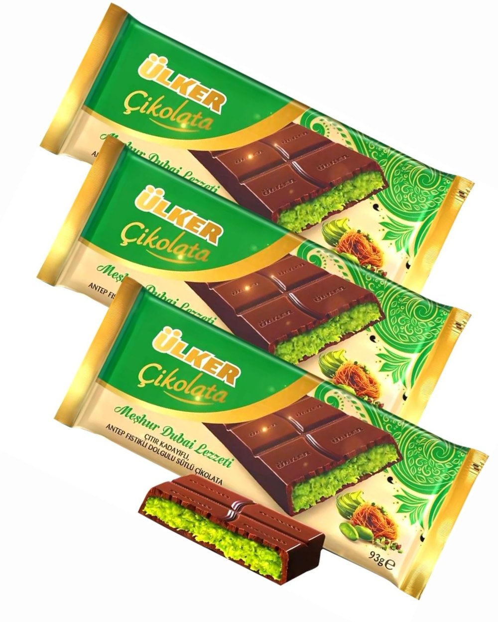 ÜLKER ÇİKOLATA  DUBAİ LEZZETİ A.FISTIKLI KADAYIF 93 GR