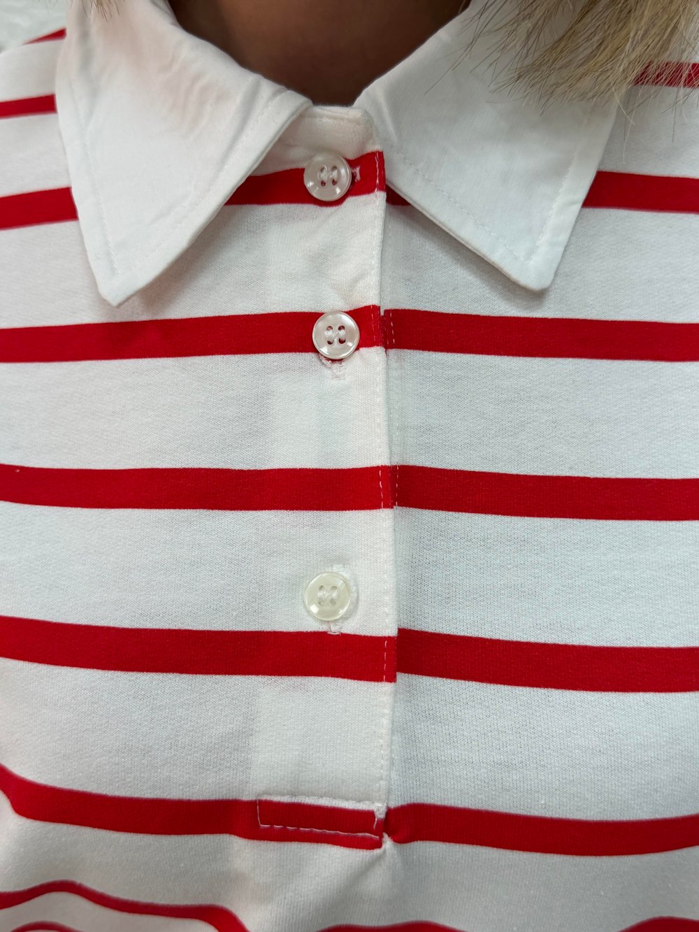 ÇİZGİLİ POLO YAKA SWEAT