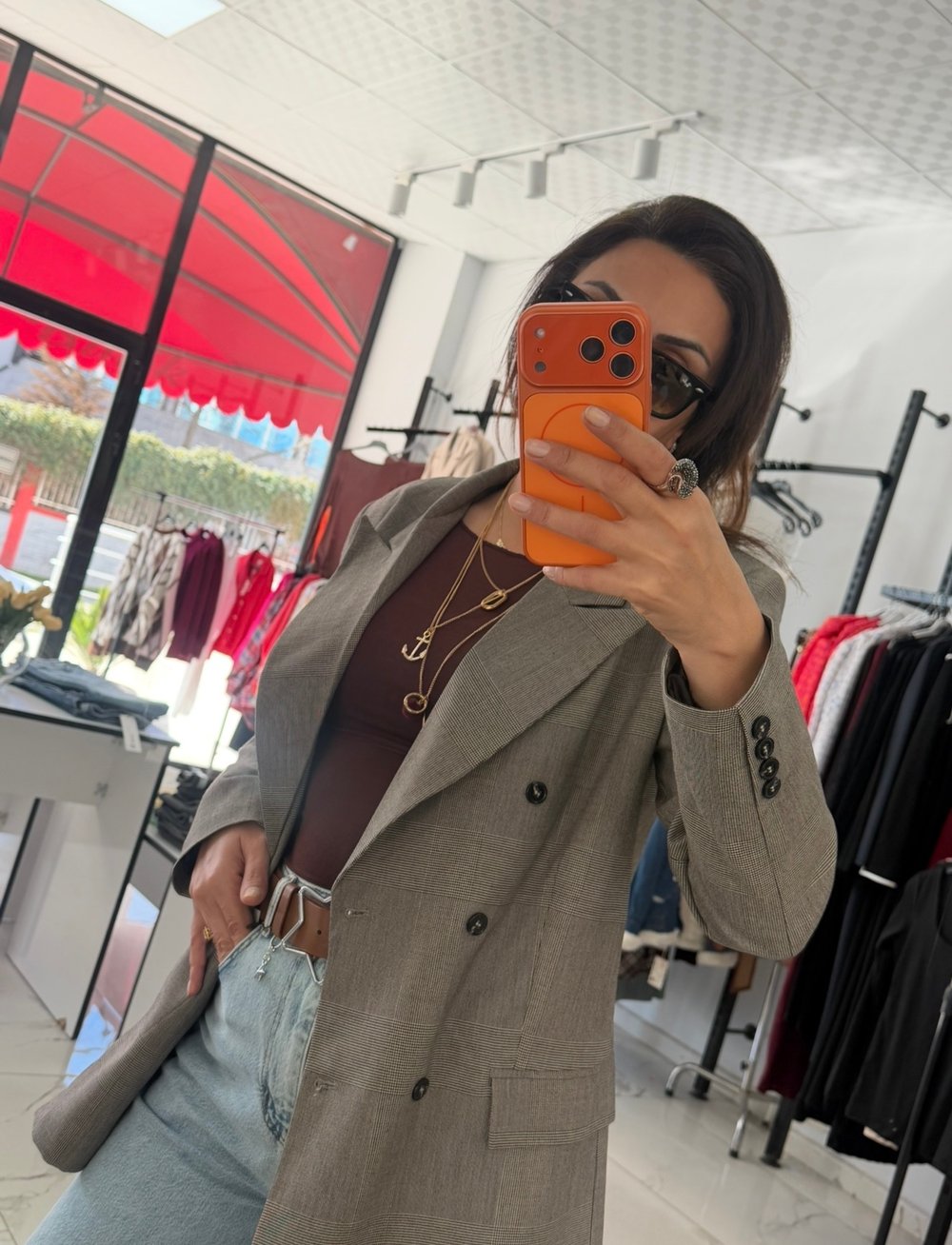 Orijinal Model  Premium Ekoseli Ceket