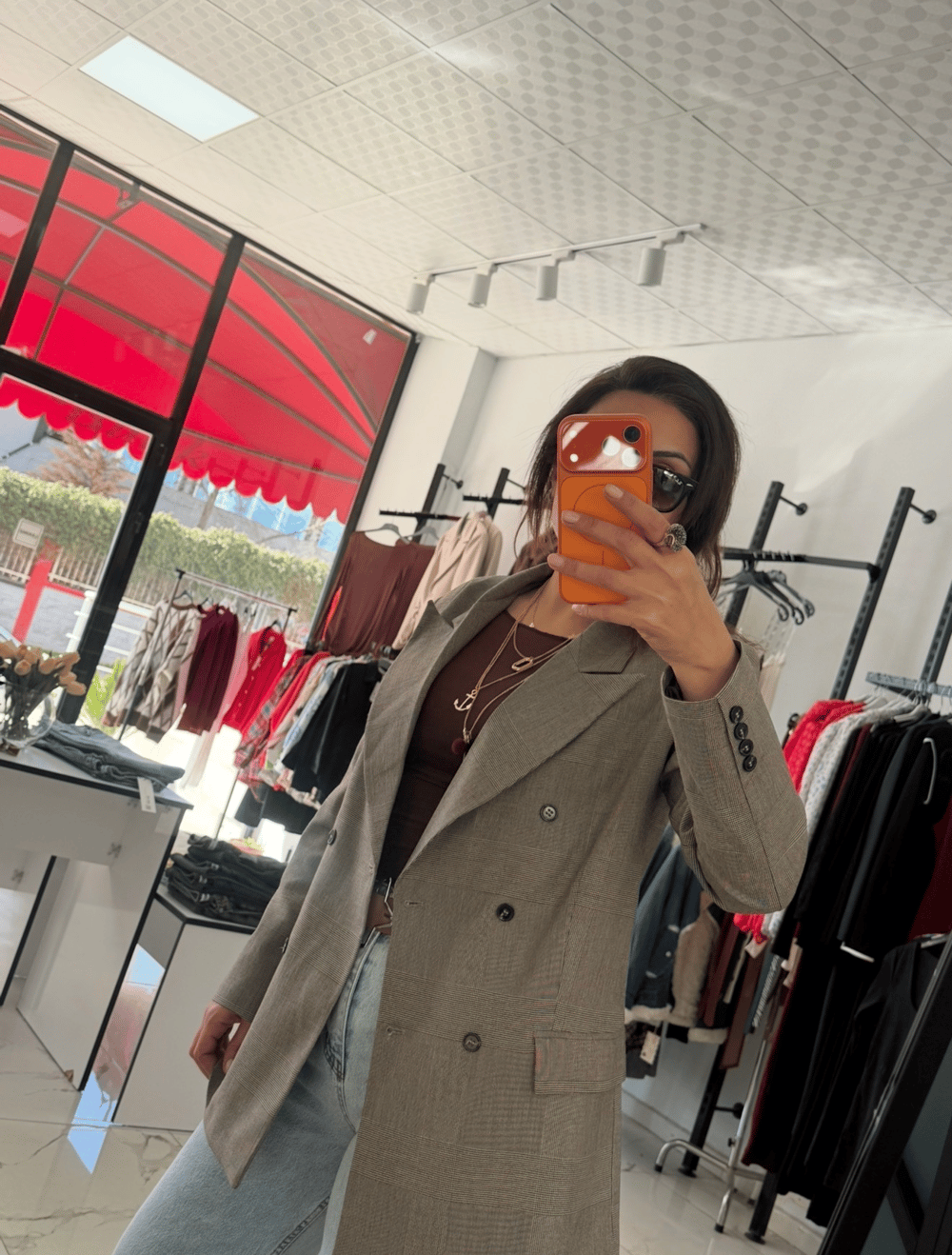 Orijinal Model  Premium Ekoseli Ceket