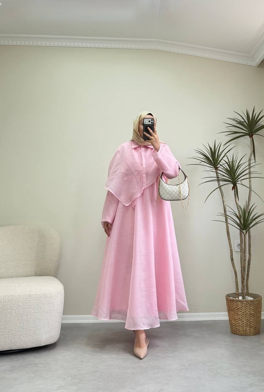 3742 - Amora Elbise - Pembe