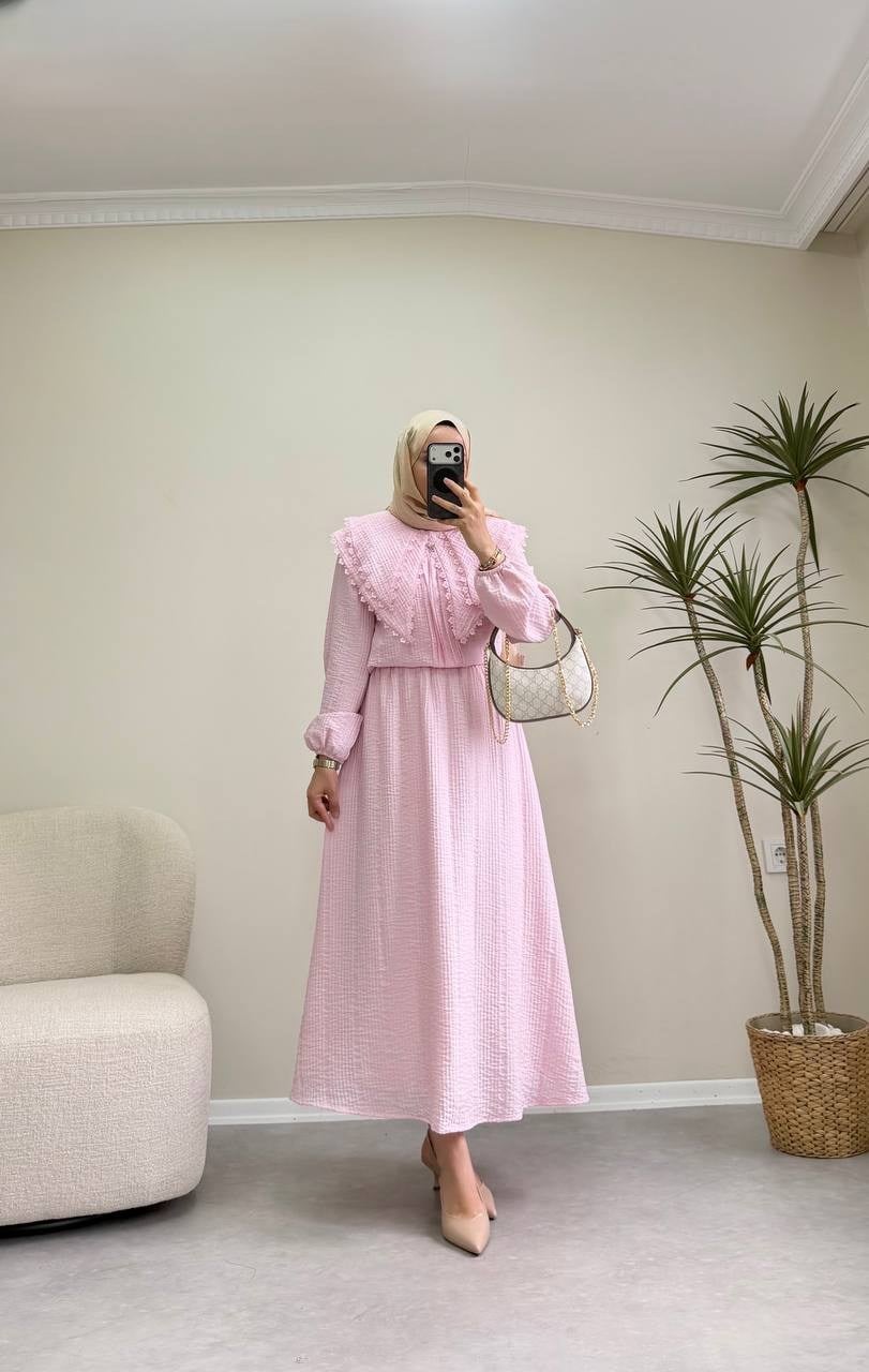 3759 - Papatya Etek Takım - Pudra Pembe