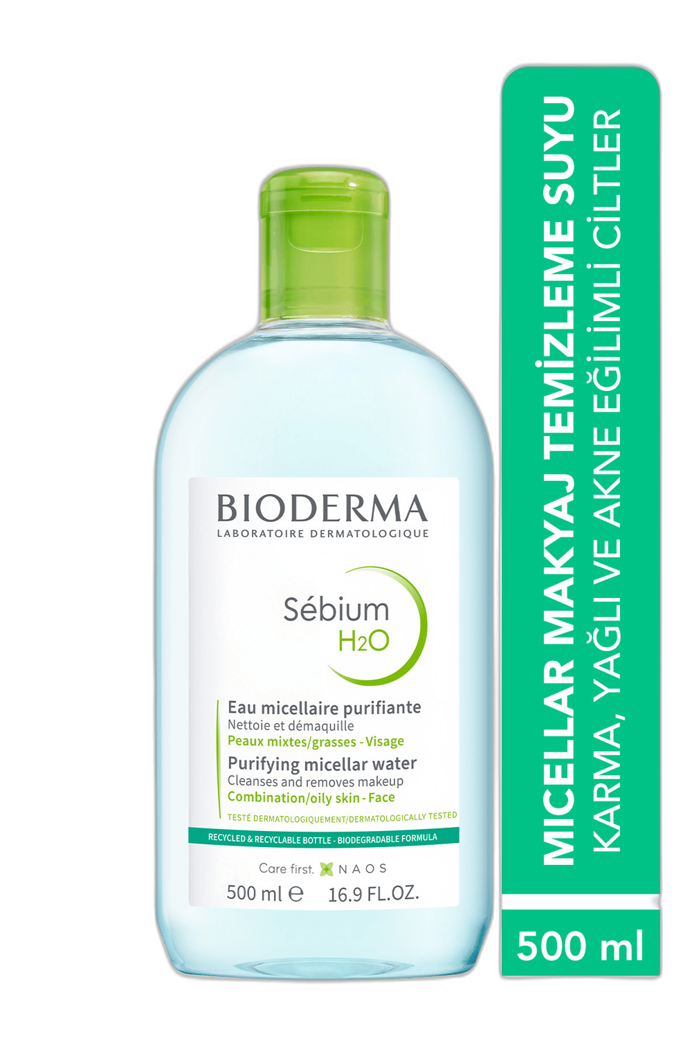 BIODERMA SEBIUM H2O 500 ml şişeMakyaj Temizleme Suyu & Sütü & KöpüğüNAOS İSTANBUL1MST-14635BIODERMA SEBIUM H2O 500 ml şişe