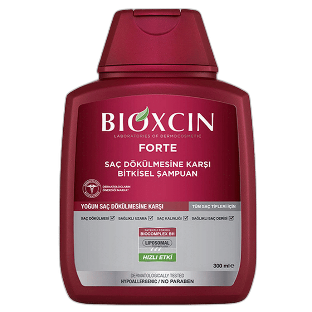 BIOXCIN FORTE SAMPUAN 300 ml şişeSaç Dökülmesi KarşıtıDERMA-COS1MST-8868BIOXCIN FORTE SAMPUAN 300 ml şişe