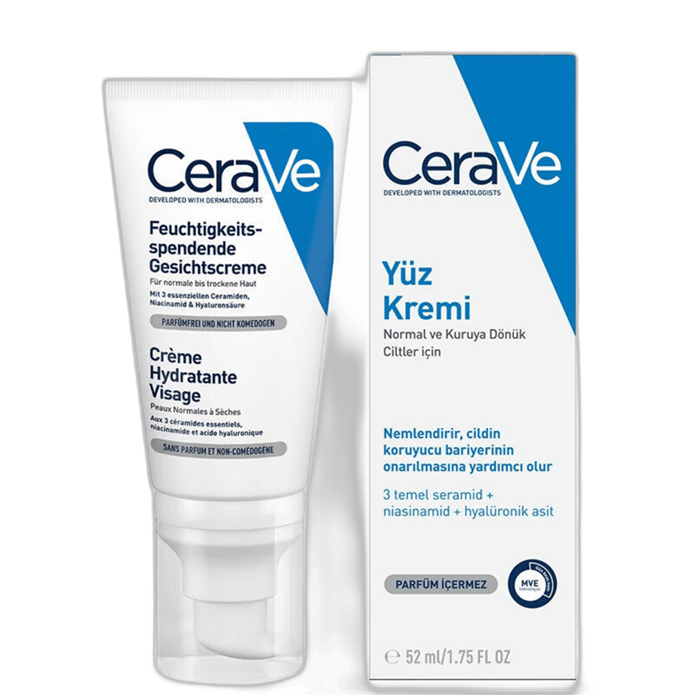 CERAVE YUZ KREMI NORMAL VE KURUYA DONUK CILTLER ICIN 52 ml tüpYüz KremiLOREAL1MST-12538CERAVE YUZ KREMI NORMAL VE KURUYA DONUK CILTLER ICIN 52 ml tüp
