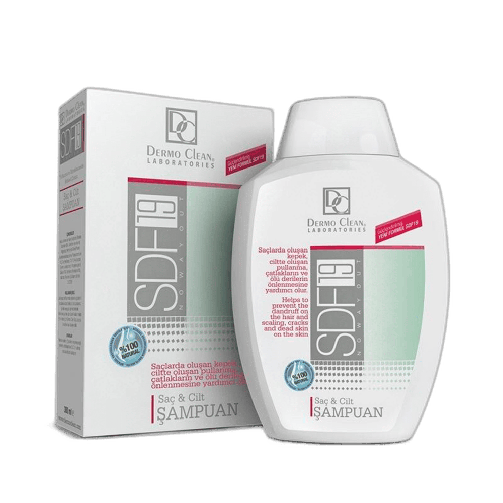 DERMO CLEAN SDF 19 SAMPUAN 300 ml şişeGüçlendirici-yıpranma KarşıtıHD İLAÇ1MST-9050DERMO CLEAN SDF 19 SAMPUAN 300 ml şişe