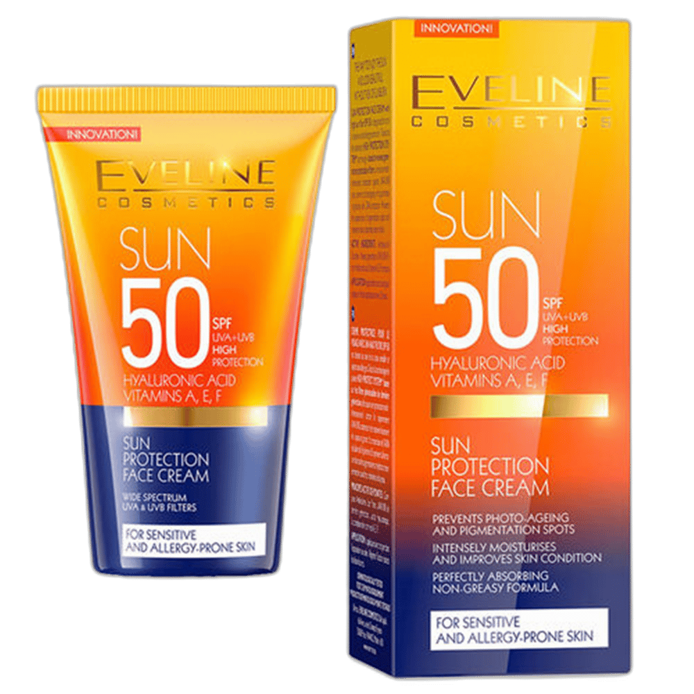 Eveline Sun Protection Face Cream SPF 50 50 mlYaşlanma Karşıtı Güneş KremiEveline Cosmetics1MST-15408Eveline Sun Protection Face Cream SPF 50 50 ml