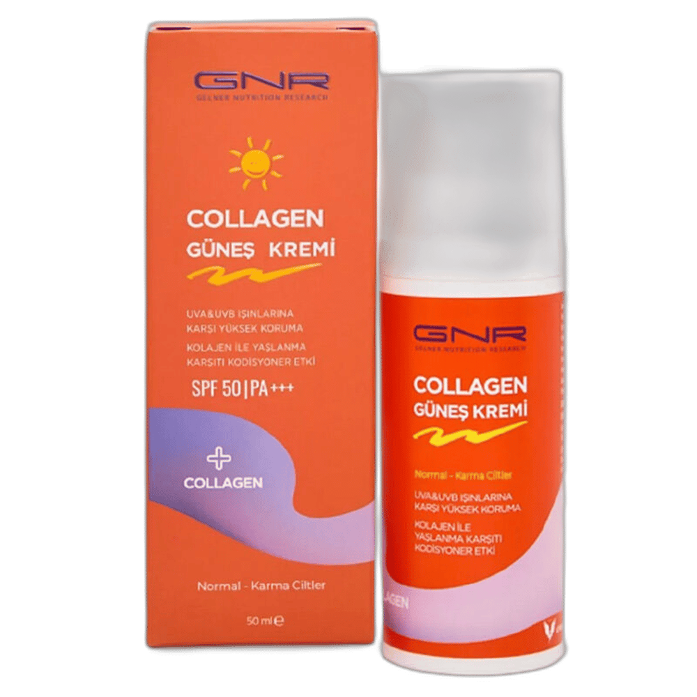 Gnr Collagen Spf 50 Güneş Kremi Normal Karma Ciltler 50 mlNormal Ciltler İçin Güneş KremiGnr Collagen1MST-15448Gnr Collagen Spf 50 Güneş Kremi Normal Karma Ciltler 50 ml