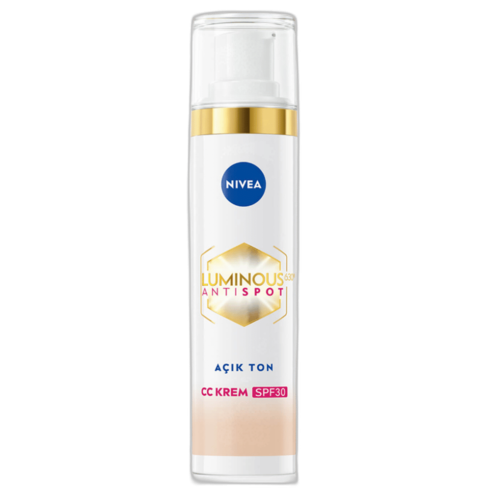 NIVEA LUMINOUS CC KREM SPF30 3-IN-1 ACIK TON 40 ml şişeFondöten & Bb-cc KremNIVEA1MST-13270NIVEA LUMINOUS CC KREM SPF30 3-IN-1 ACIK TON 40 ml şişe