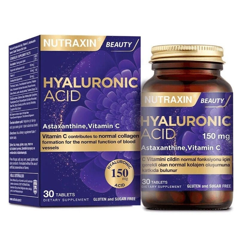 Nutraxin Hyaluronic Acid 30 TabletHyaluronik AsitNutraxinNTRX-HYALURONIC30Nutraxin Hyaluronic Acid 30 Tablet