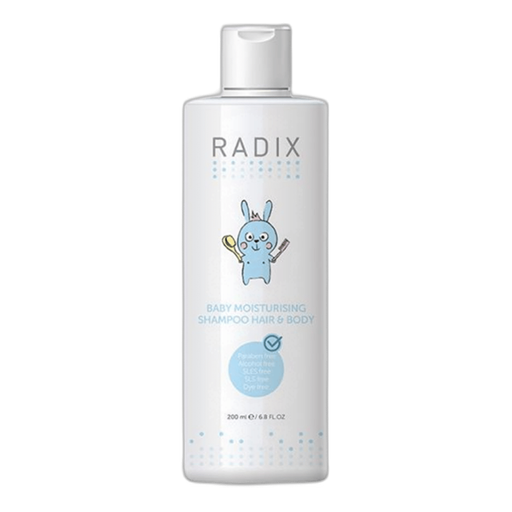 RADIX BABY MOISTURISING SHAMPOO HAIR & BODY 200 ml şişeÇocuklar İçinJUVECO İLAÇ1MST-8251RADIX BABY MOISTURISING SHAMPOO HAIR & BODY 200 ml şişe