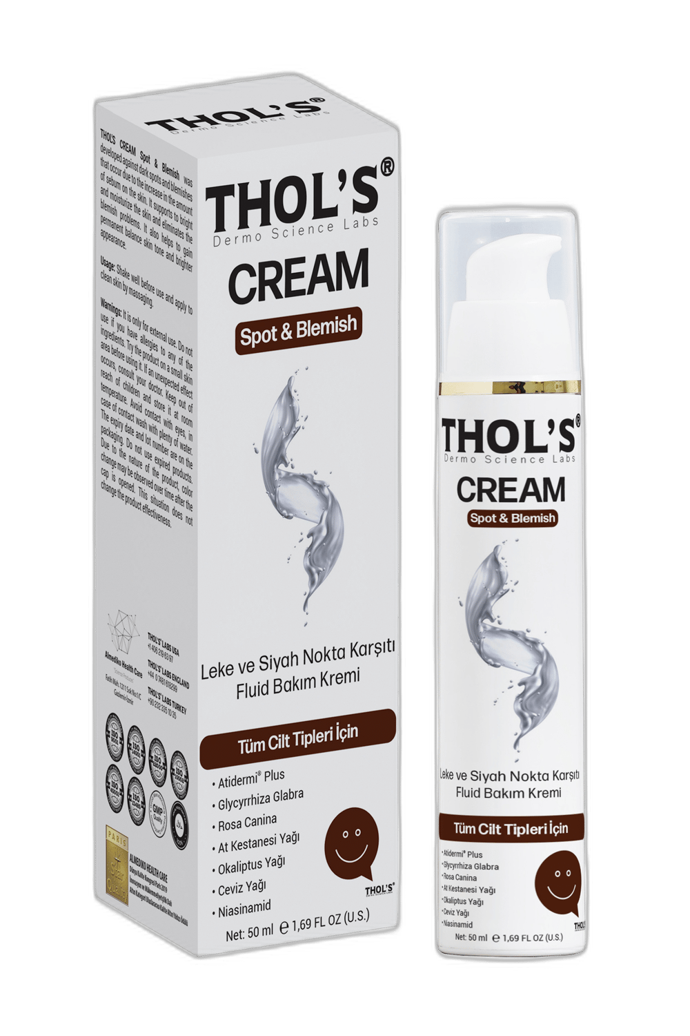 THOLS SPOT&BLEMISH LEKE VE SIYAH NOKTA KARSITI KREM 50 ml şişeYüz KremiALMEDİKO1MST-12997THOLS SPOT&BLEMISH LEKE VE SIYAH NOKTA KARSITI KREM 50 ml şişe