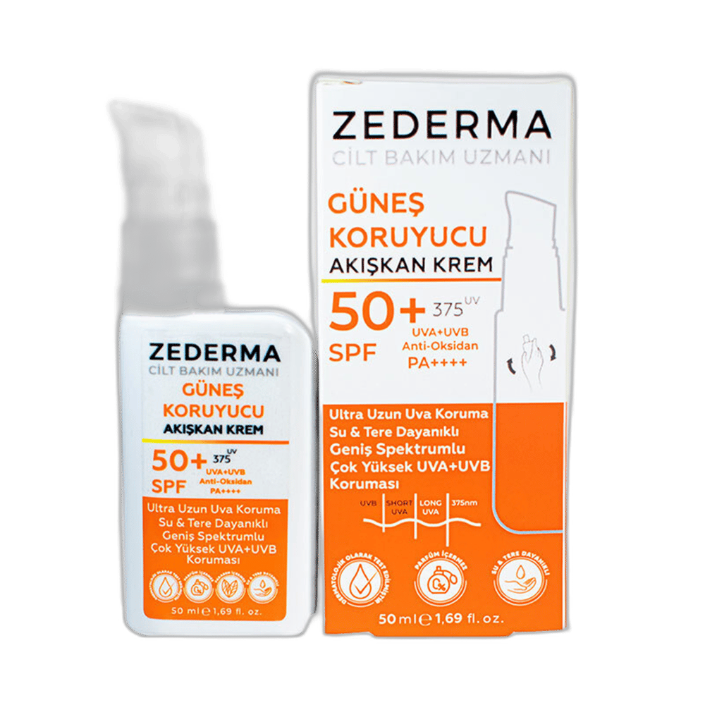 ZEDERMA GUNES KORUYUCU AKISKAN KREM SPF50+ 50 ml şişeGüneş Kremi & JeliİDOL DERMA KOZMETİK1MST-15005ZEDERMA GUNES KORUYUCU AKISKAN KREM SPF50+ 50 ml şişe