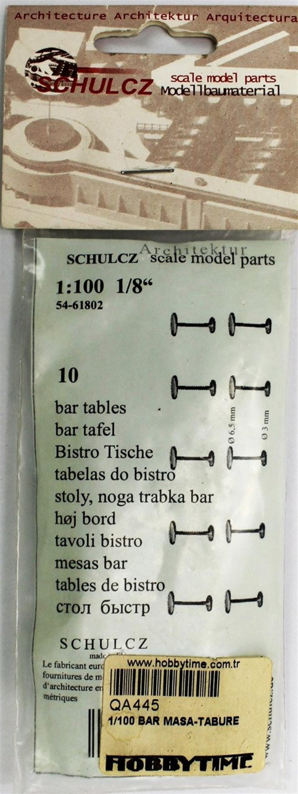 1/100 Ölçek, Bar Masa-Tabure