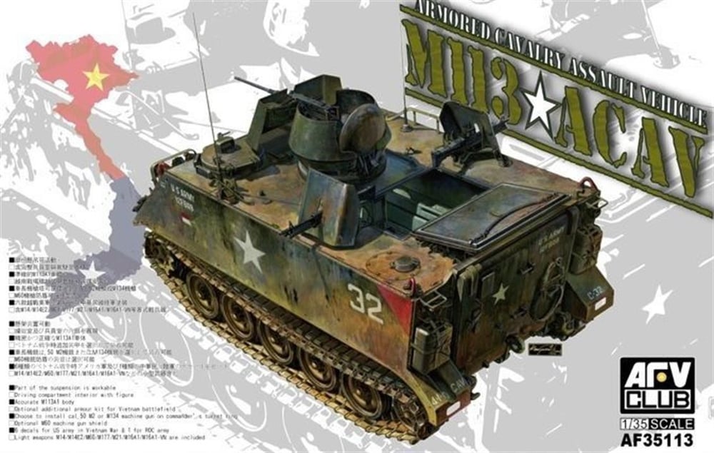 AFV Club AF35113 1/35 Ölçek, M113A1 ACAV Tank, Plastik Model kiti