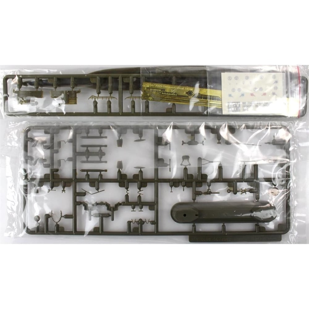 AFV Club SE73505 1/350 Ölçek, German U-Boat Type VII D Mayın İmha Denizaltısı, Plastik Model kiti