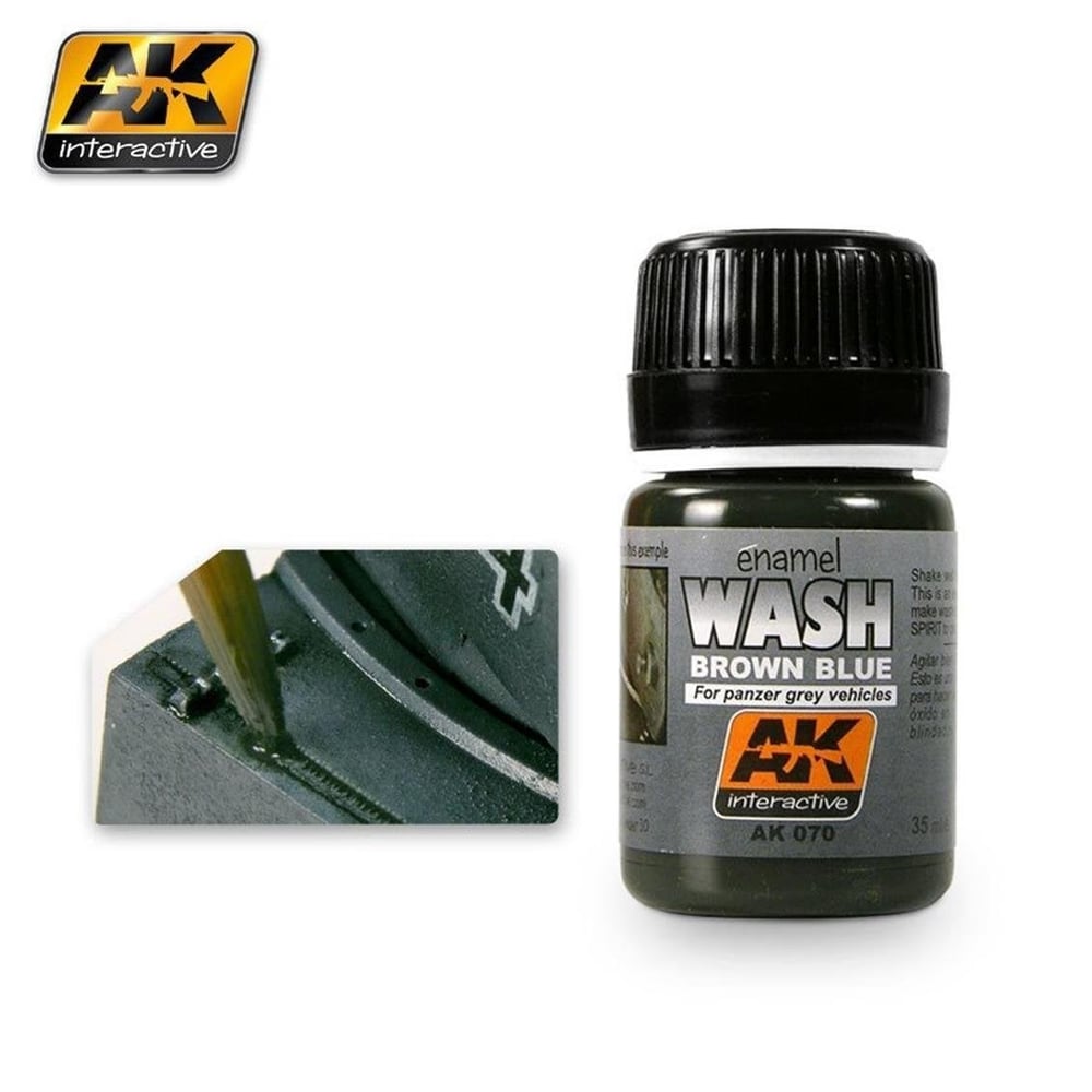 AK 070 35 ml. Panzer Grey Eskitme Efekti, Wash Serisi Enamel Model Boyası