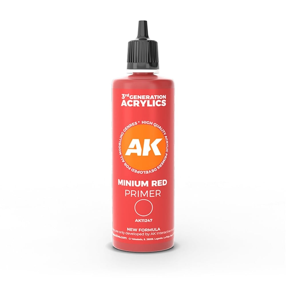 AK 11247 100 ml. Minium Kırmızı Astar, 3GEN Akrilik Model Boyası