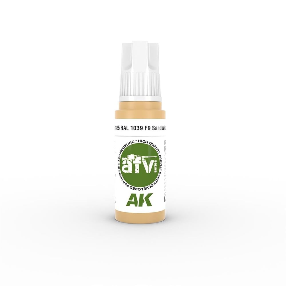 AK 11325 17 ml. RAL 1039 F9 Sandbeige, AFV Serisi 3GEN Akrilik Model Boyası