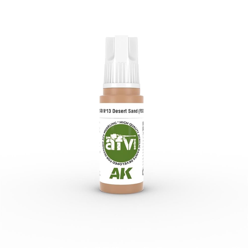 AK 11340 17 ml. Nº13 Desert Sand (FS30279), AFV Serisi 3GEN Akrilik Model Boyası